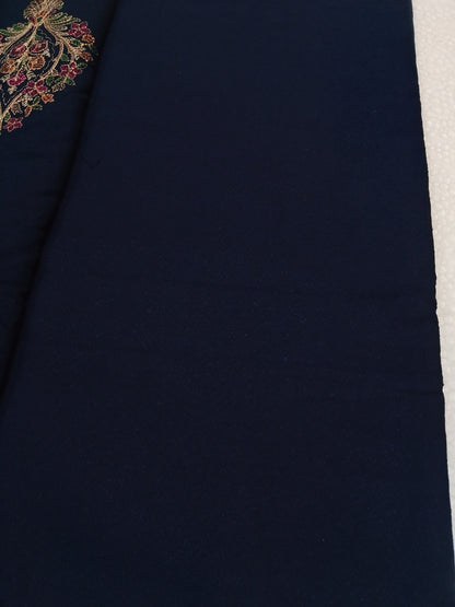 (R25-241) I Rahwaleen Embroidery Karandi Suit (3-Piece) | 🔷 Regal Sapphire | Bareeze Prints