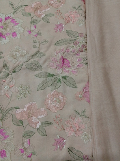 (R25-244) I Rahwaleen Embroidery Karandi Suit (3-Piece) | 🌸 Blush Charm | Bareeze Prints