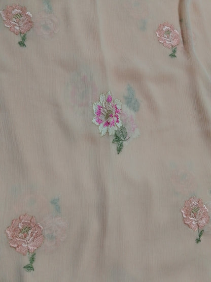 (R25-244) I Rahwaleen Embroidery Karandi Suit (3-Piece) | 🌸 Blush Charm | Bareeze Prints