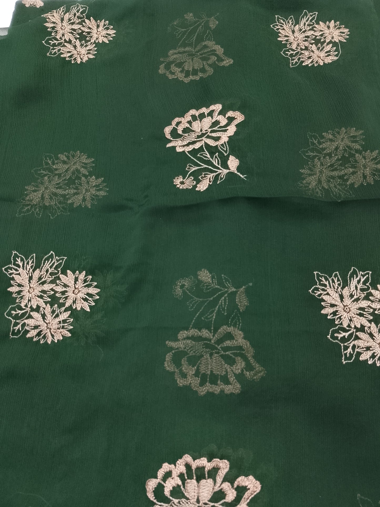 (R25-245) I Rahwaleen Embroidery Karandi Suit (3-Piece) | 🌿 Emerald Glow | Bareeze Prints