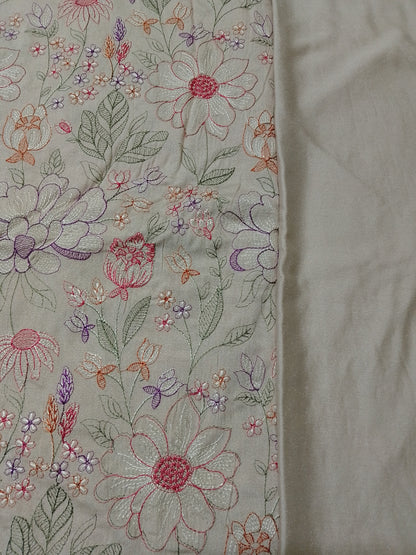 (R25-246) I Rahwaleen Embroidery Karandi Suit (3-Piece) | 🌸 Sandstone Bloom | Bareeze Prints