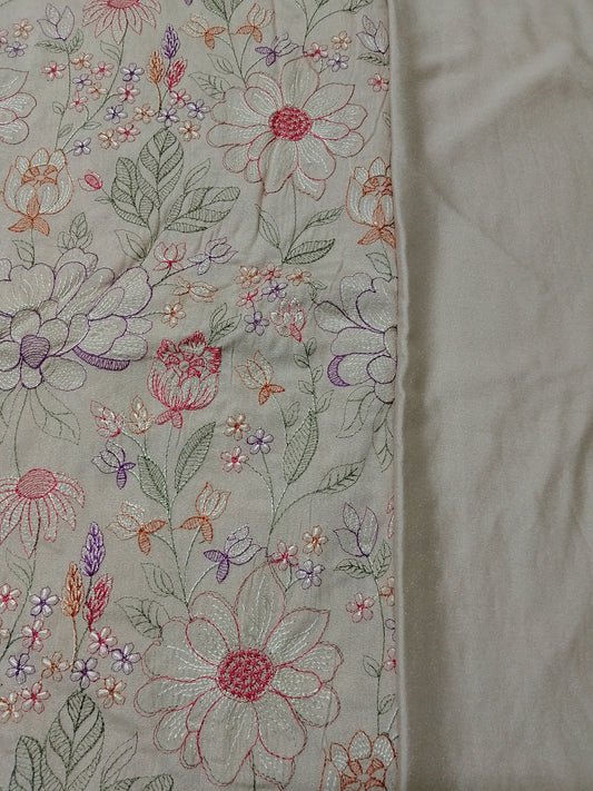 (R25-246) I Rahwaleen Embroidery Karandi Suit (3-Piece) | 🌸 Sandstone Bloom | Bareeze Prints