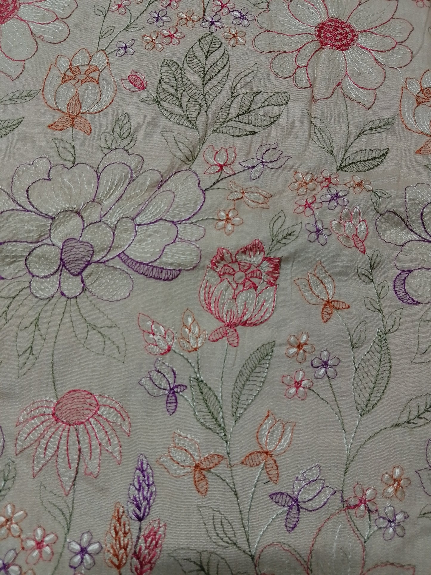 (R25-246) I Rahwaleen Embroidery Karandi Suit (3-Piece) | 🌸 Sandstone Bloom | Bareeze Prints