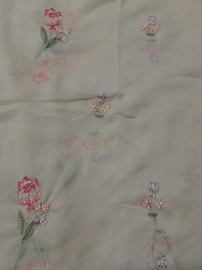 (R25-246) I Rahwaleen Embroidery Karandi Suit (3-Piece) | 🌸 Sandstone Bloom | Bareeze Prints