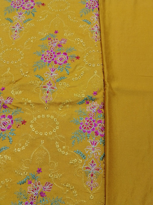 (R25-237) I Rahwaleen Embroidery Karandi Suit (3-Piece) | ☀️ Radiant Dawn | Bareeze Prints