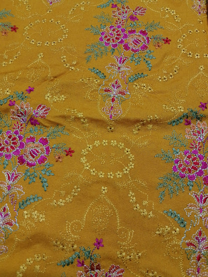 (R25-237) I Rahwaleen Embroidery Karandi Suit (3-Piece) | ☀️ Radiant Dawn | Bareeze Prints