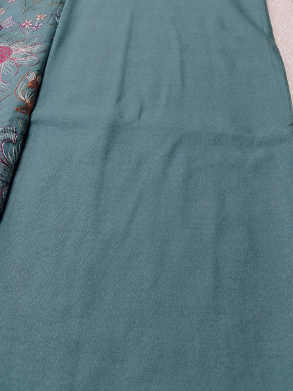 (R25-238) I Rahwaleen Embroidery Karandi Suit (3-Piece) | 🦋 Turquoise Harmony | Bareeze Prints