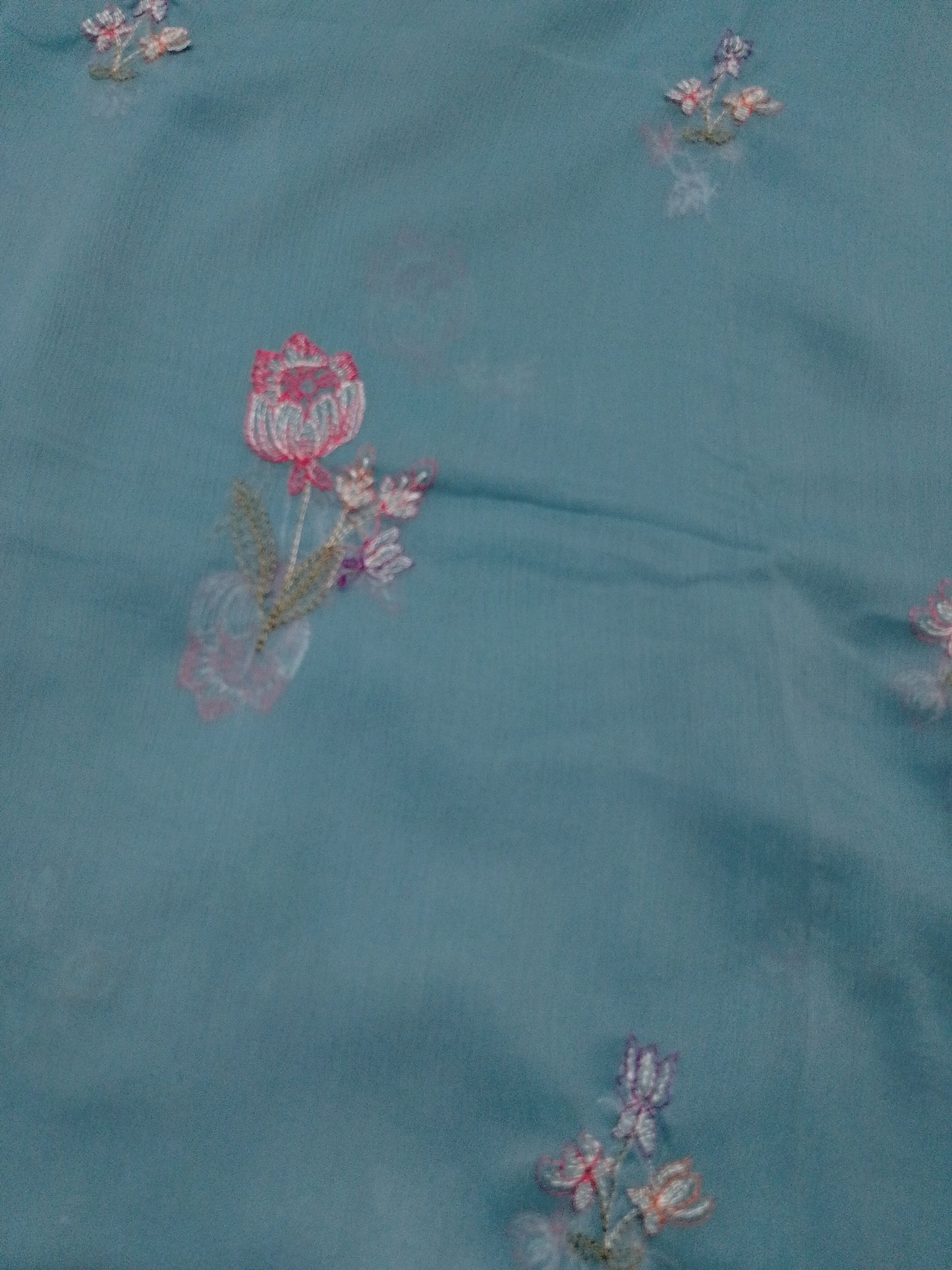 (R25-238) I Rahwaleen Embroidery Karandi Suit (3-Piece) | 🦋 Turquoise Harmony | Bareeze Prints