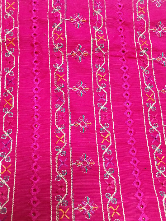 (R25-253) I Rahwaleen Embroidery Khaddar Suit (2-Piece) | 🌺 Vibrant Rose | Bareeze Prints