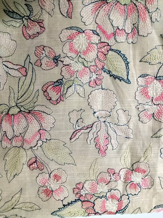 (R25-252) I Rahwaleen Embroidery Khaddar Suit (2-Piece) | πΎ Sandstone Charm | Bareeze Prints