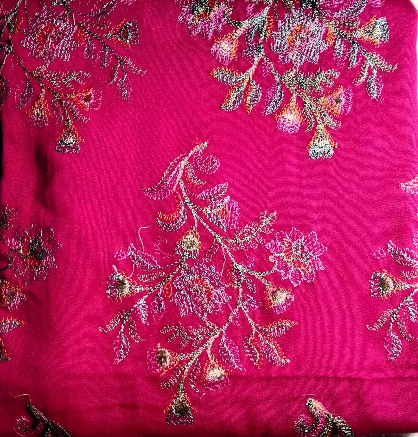 (R25-250) I Rahwaleen Embroidery Karandi Suit (2-Piece) | 🌸 Rosé Glow | Bareeze Prints