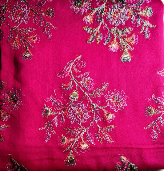 (R25-250) I Rahwaleen Embroidery Karandi Suit (2-Piece) | 🌸 Rosé Glow | Bareeze Prints