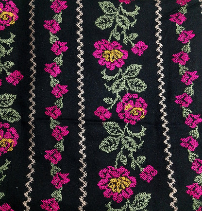(R25-249) I Rahwaleen Embroidery Karandi Suit (2-Piece) | ✨ Midnight Bloom | Bareeze Prints