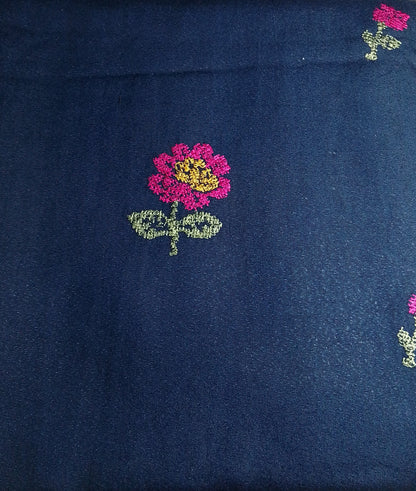 (R25-247) I Rahwaleen Embroidery Karandi Suit (2-Piece) | 🌸 Blue Meadow | Bareeze Prints