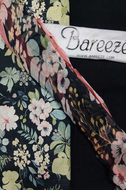 (R25-262) I Rahwaleen Printed Khaddar Suit (3-Piece) |         | Bareeze Prints