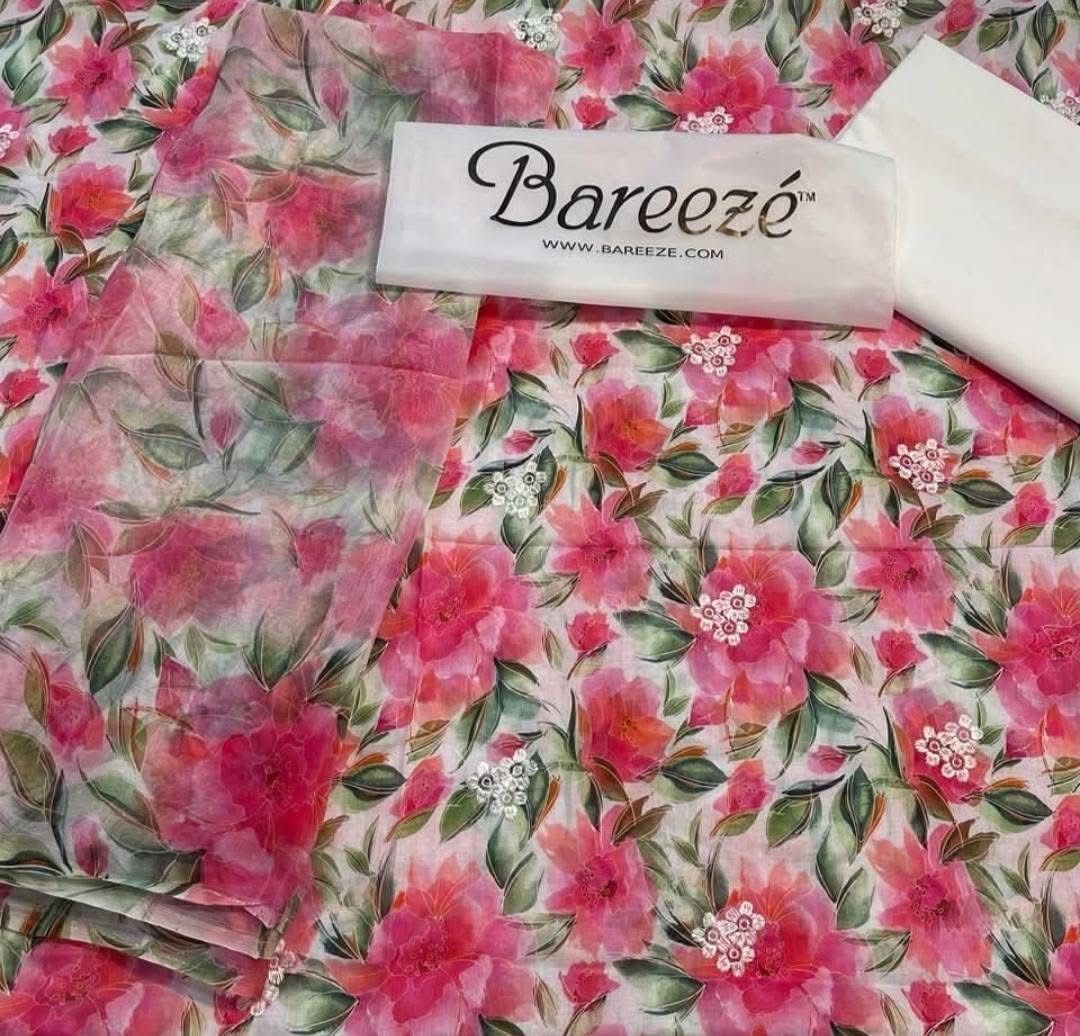 Bareeze – Digital Printed Embroidered Lawn | A Statement of Elegance ✨