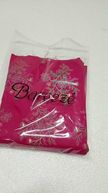 (R25-250) I Rahwaleen Embroidery Karandi Suit (2-Piece) | 🌸 Rosé Glow | Bareeze Prints